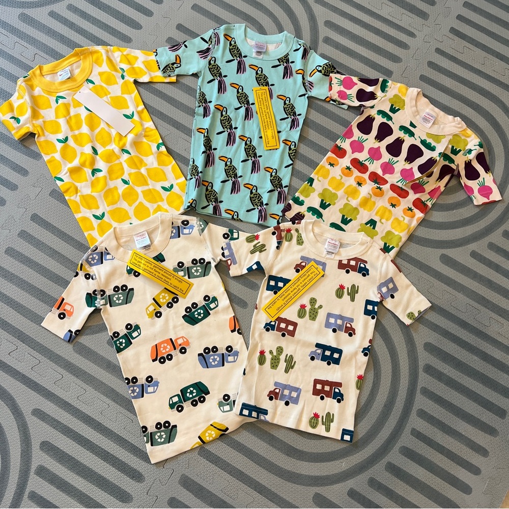 Hannah Anderson Kids' T-Shirts/Pajama Tops, Set of 5